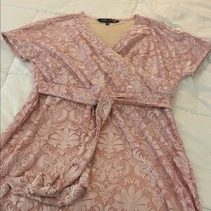 New LulaRoe Blush Lace Wrap Maxi Dress